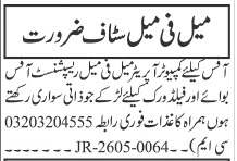Mini Male Staff Required - I Sector Islamabad 2026 - Islamabad