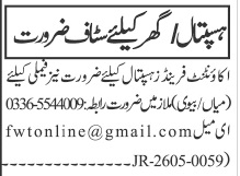 Accountant & Front Desk Staff Required - Hospital House 2026 - Islamabad
