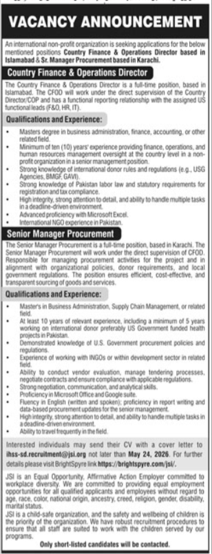 Country Finance & Operations Director and Senior Manager Procurement - Multiple Cities