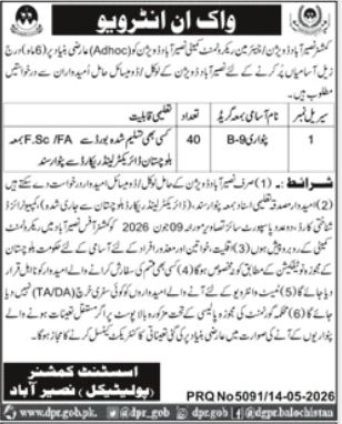 Bolan Medical College Staff Jobs Naseerabad - Naseerabad