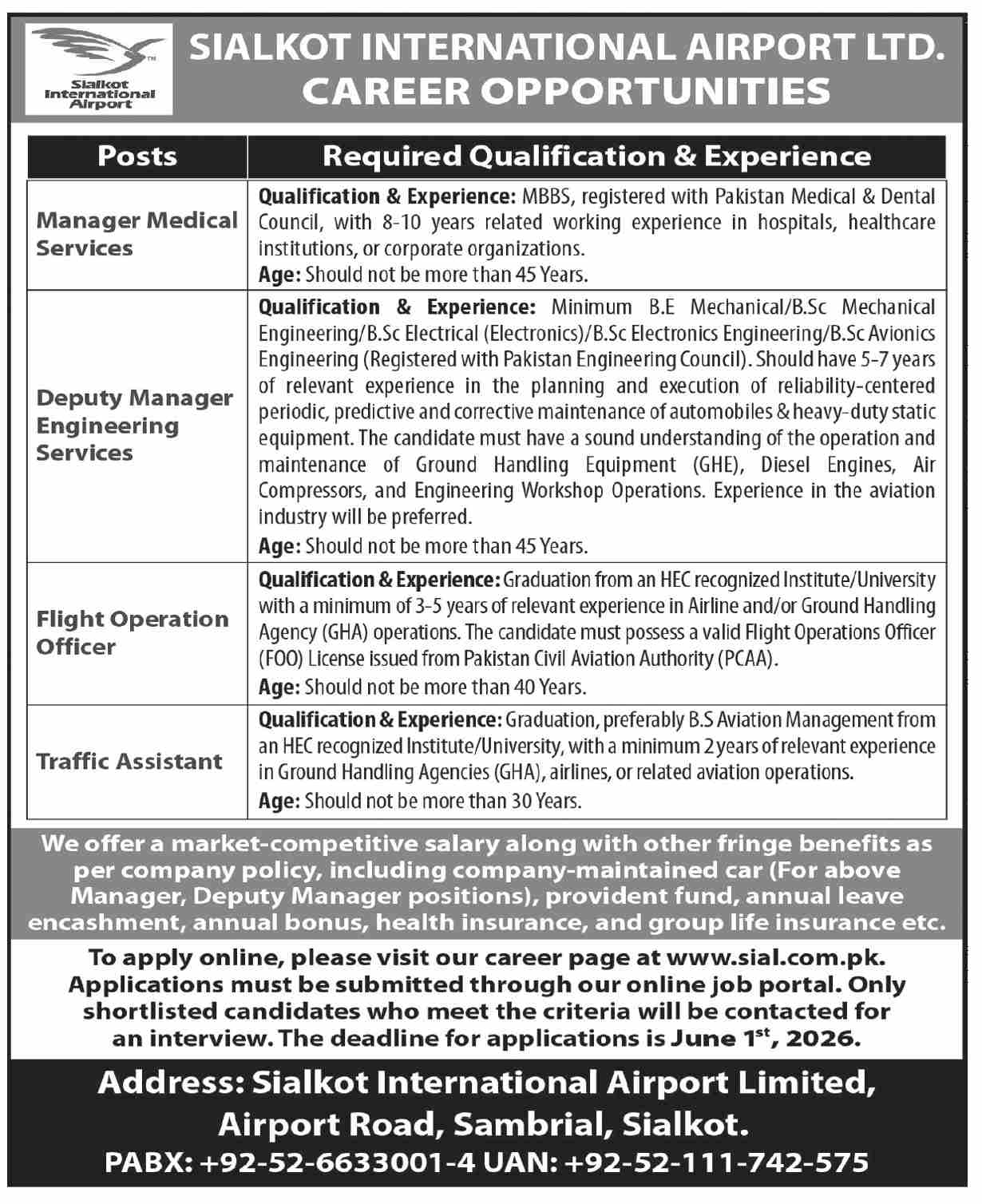 Sialkot International Airport - Multiple Posts - Sialkot