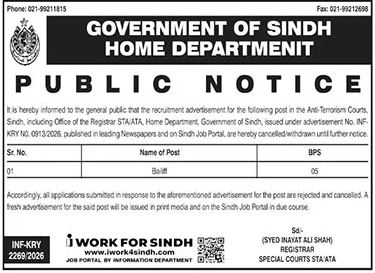 Public Notice - Cancellation of Auction/Tender - DC Kech CANCELLED - Kech