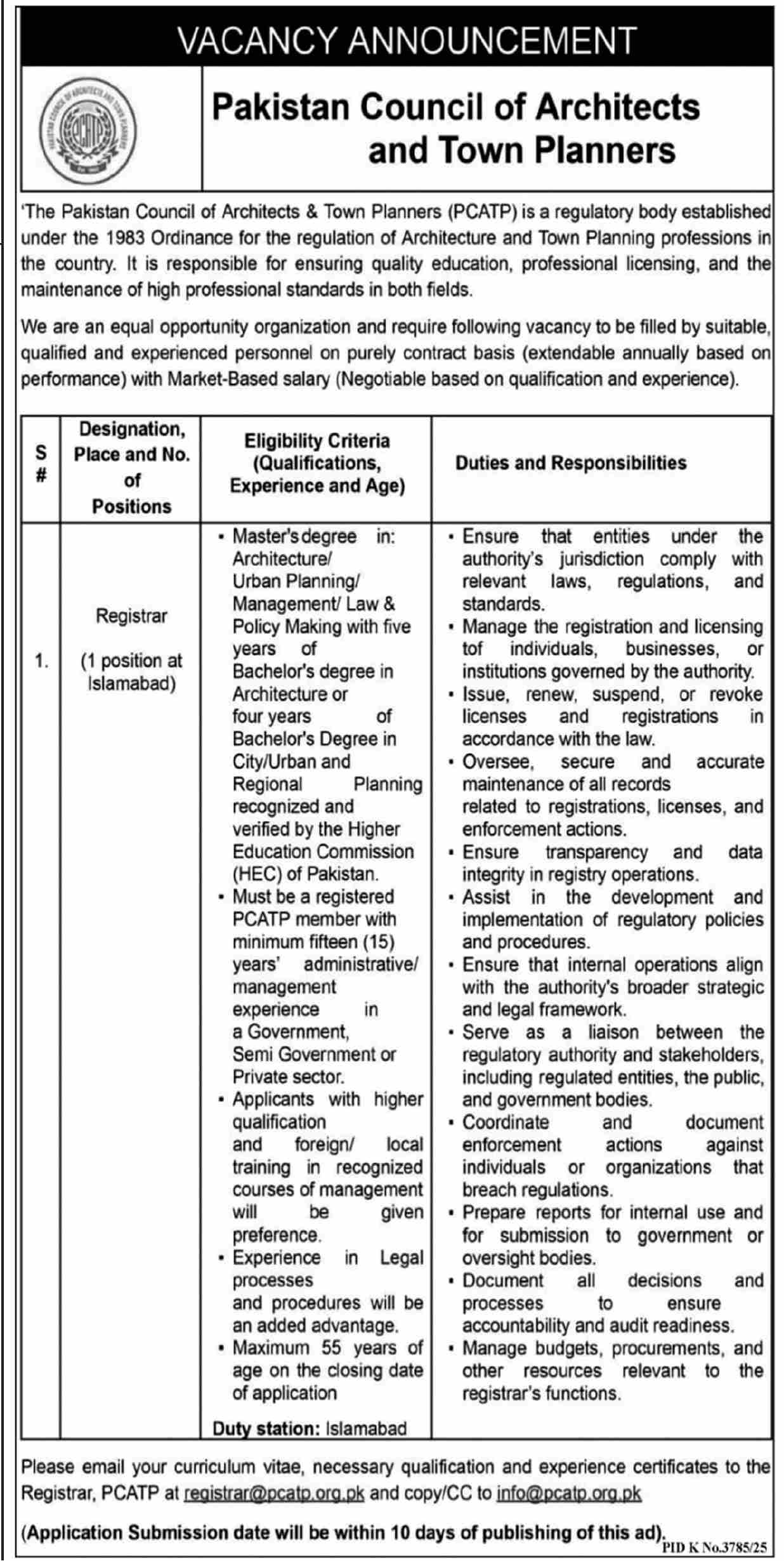MoITT Director General Cloud SPPS-1 Contract Jobs Islamabad - Islamabad