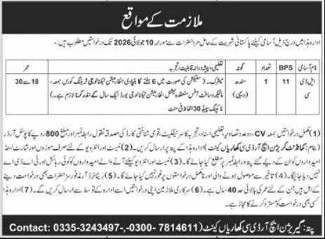 LDC Garrison HQ Kharian Cantt - Kharian