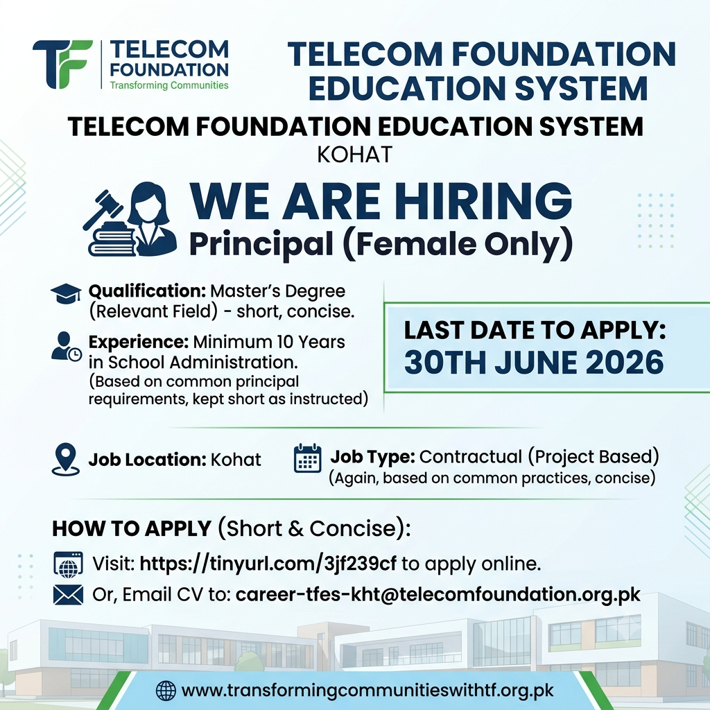 Principal Female Telecom Foundation Education System Kohat - Kohat