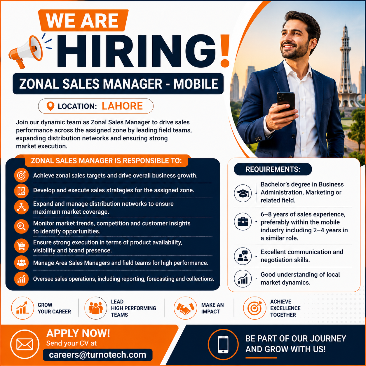 Zonal Sales Manager Mobile Turnotech Inc - Lahore