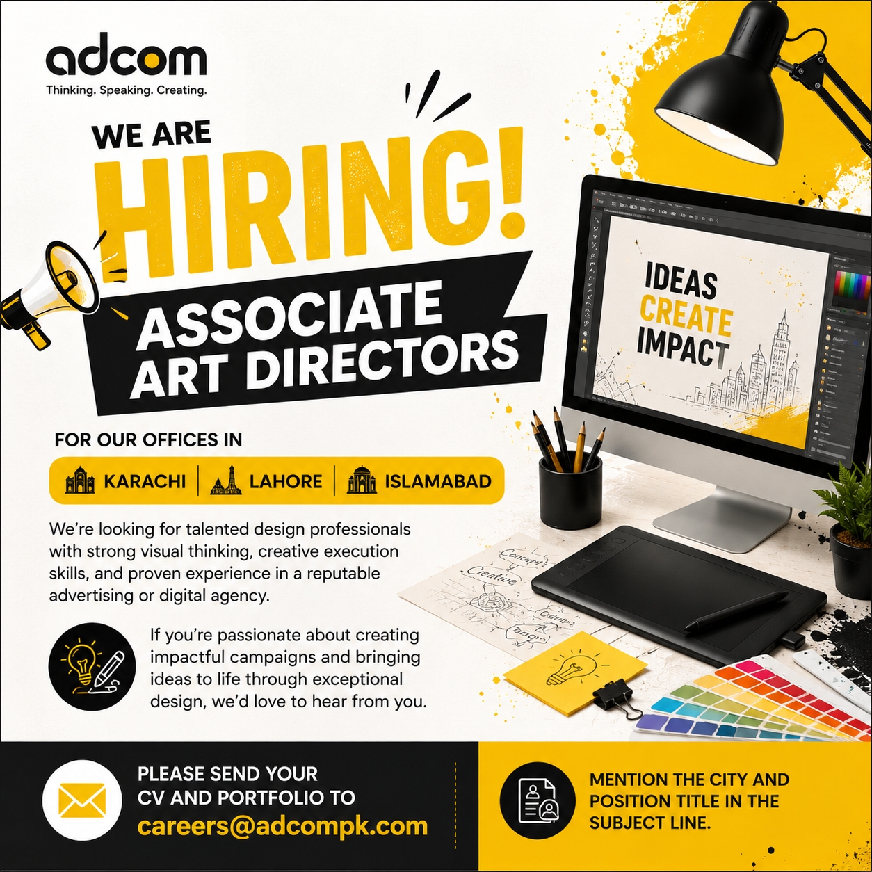 Associate Art Directors Adcom - Islamabad