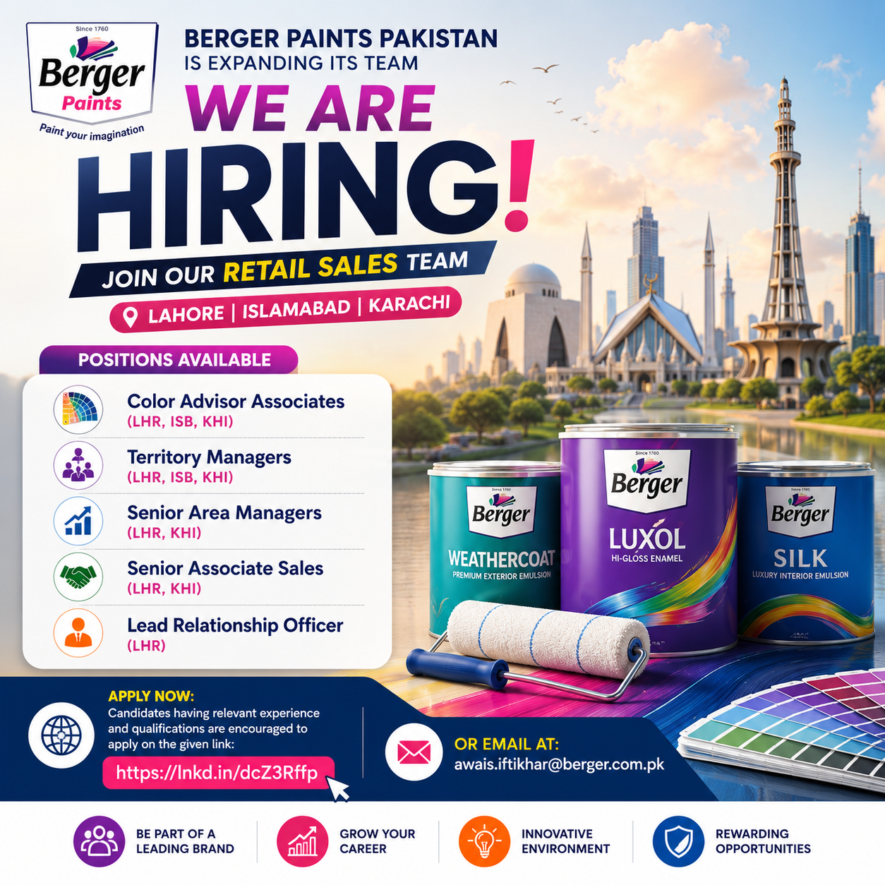 Color Advisor Associates Berger Paints Pakistan - Lahore