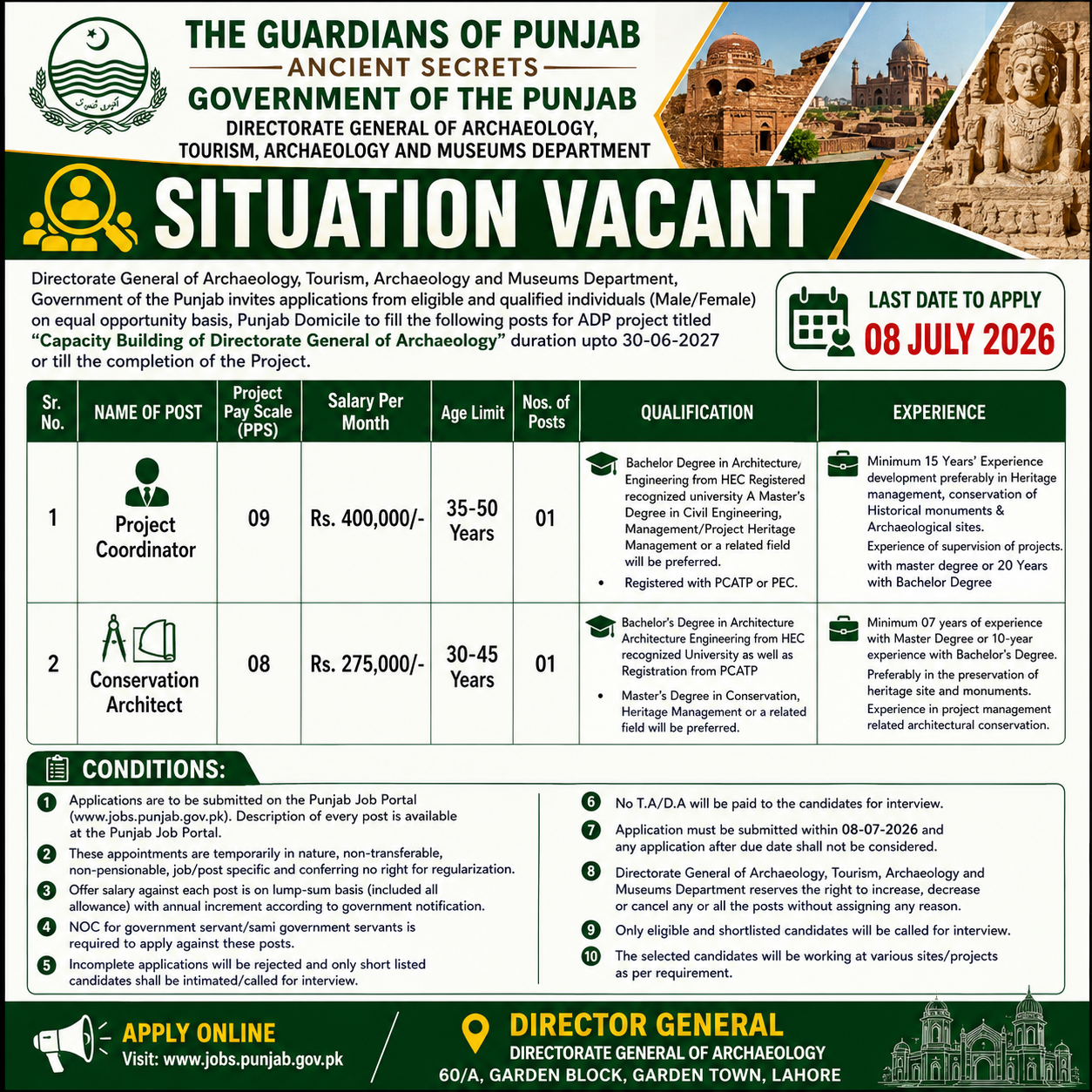 Project Coordinator & Conservation Architect - Lahore