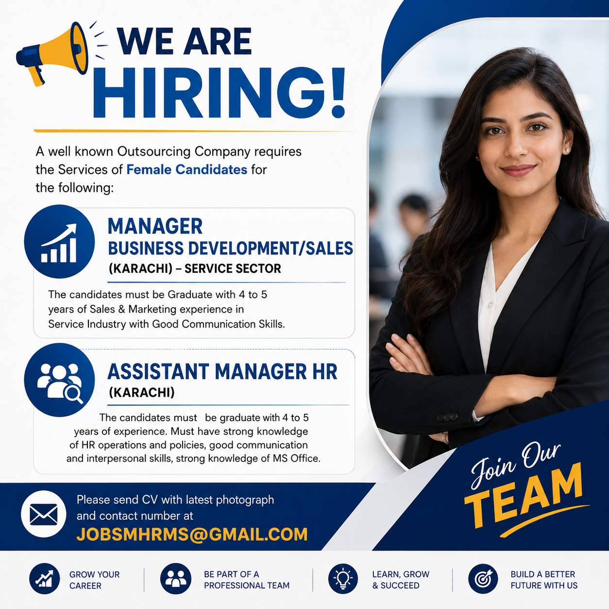Manager Business Development Sales and Assistant Manager HR Outsourcing Company - Karachi