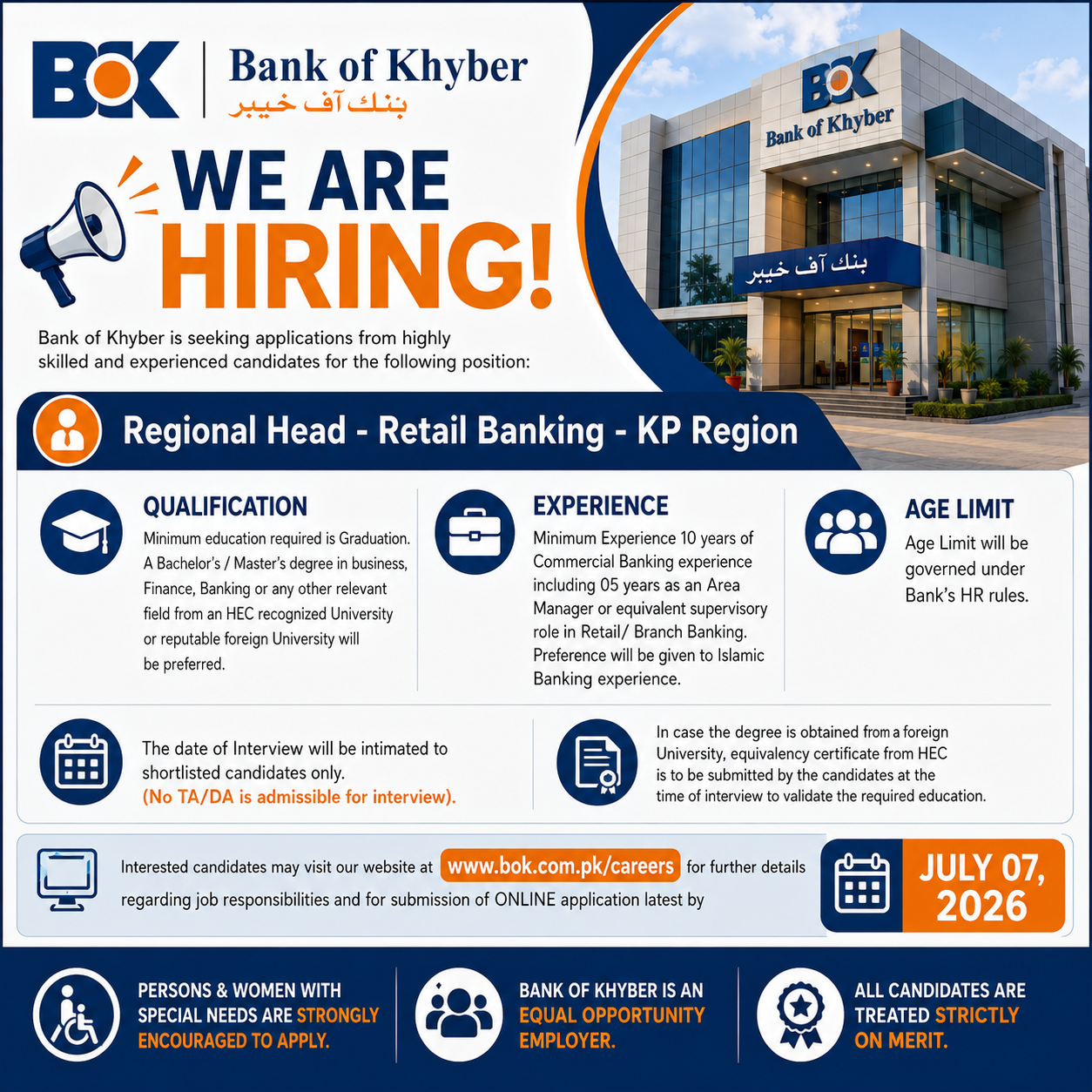 Regional Head - Retail Banking - KP Region - Peshawar