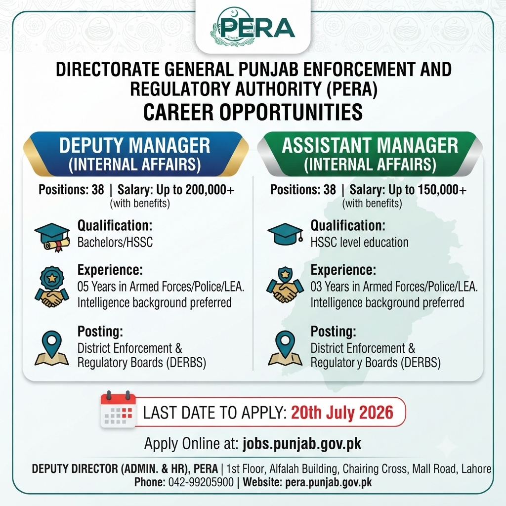 Deputy Manager (Internal Affairs) / Assistant Manager (Internal Affairs) - Multiple Cities