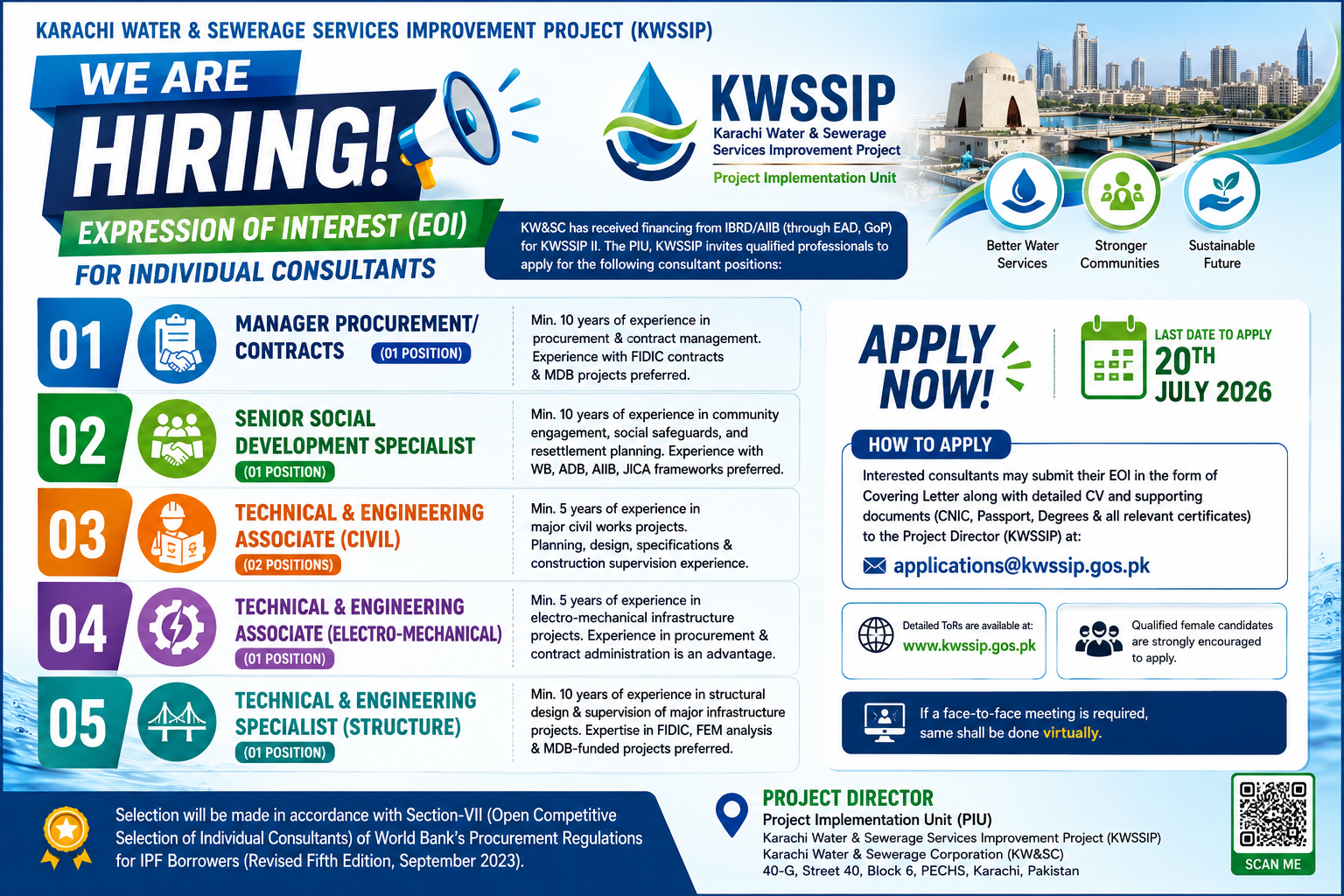 KWSSIP Multiple Consultant Positions
