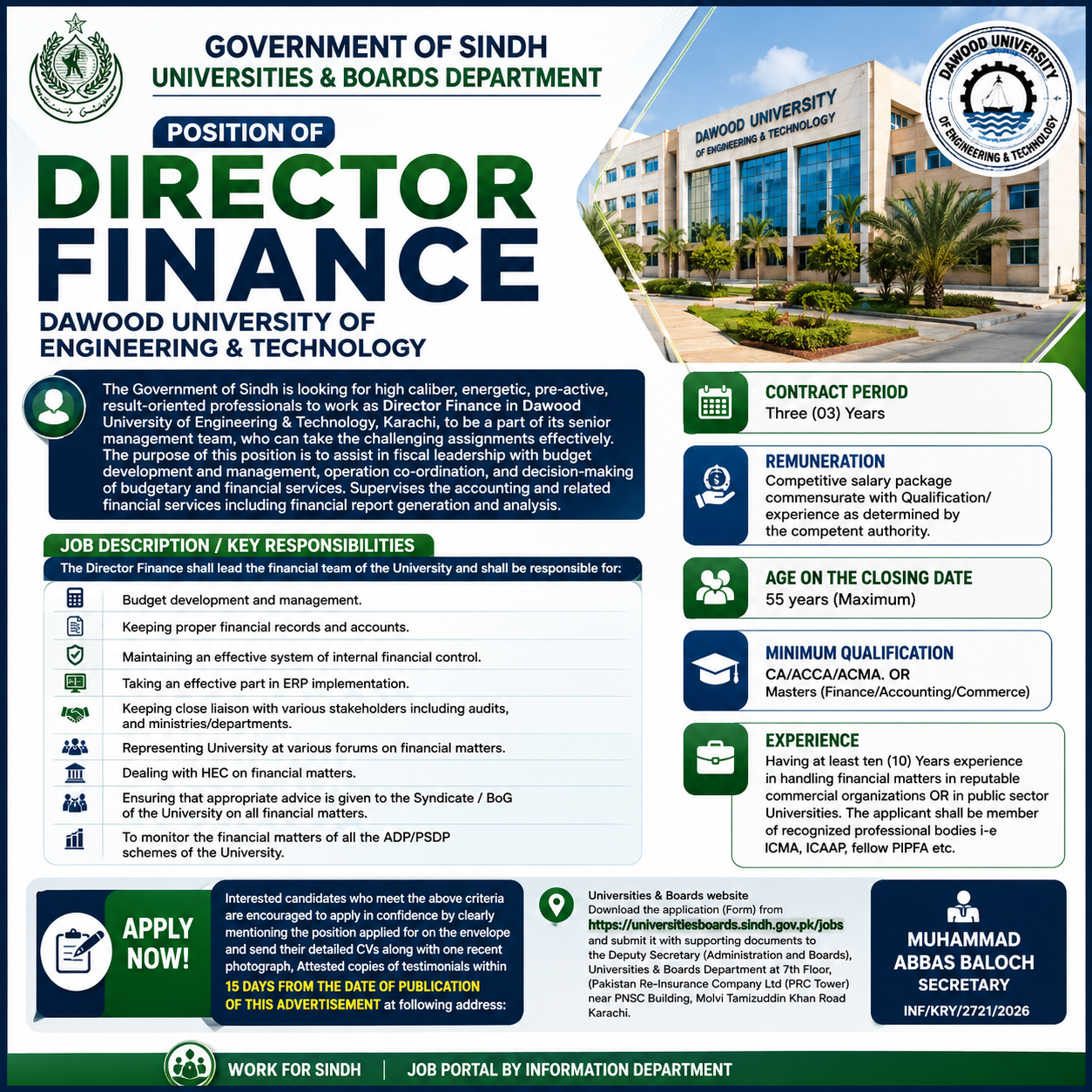 Director Finance DUET