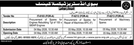 Procurement of Machinery Spares
