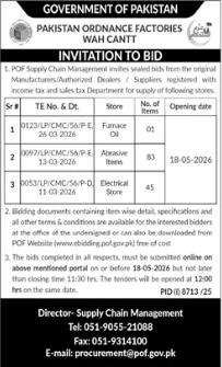 Supply of Adhesive Items - TE No. 0007/LP/CMC/56-P-6