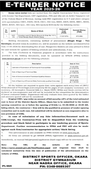 Construction / Rehabilitation of Dual Carriage Way from Tasp to Agriculture College Panjgur - Executive Engineer (Roads), CWPP&H Department, District Panjgur, Government of Balochistan