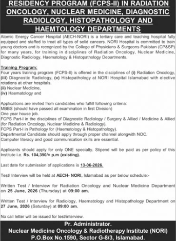 FCPS-II Residency Program NORI Islamabad