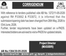 Corrigendum - Bid Date Extended to 03 June