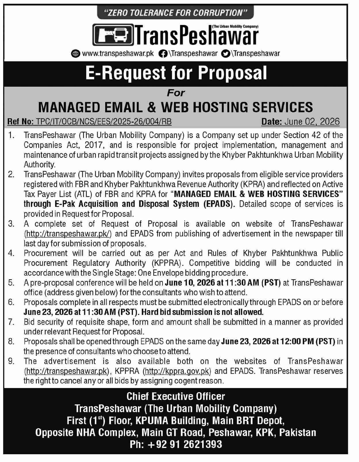 Managed Email & Web Hosting Services TransPeshawar - TransPeshawar (The Urban Mobility Company)