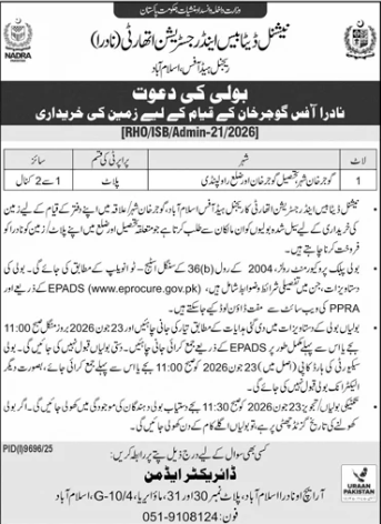 NADRA Ghorban Land Acquisition - Land Purchase