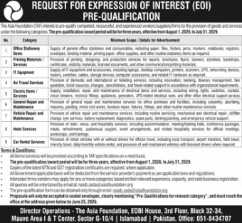 EOI Pre-Qualification - Goods & Services - The Asia Foundation