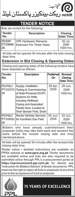 HPE Hardware Warranty Extension 3 Years - Reckitt Benckiser - Reckitt Benckiser Pakistan Limited