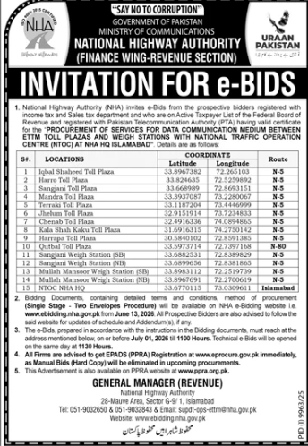 O&M of 11 Toll Plazas & Weigh Stations - NHA - National Highway Authority (NHA)