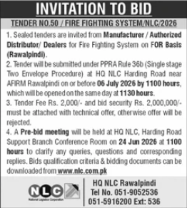 Fire Fighting System - NLC Rawalpindi - National Logistics Corporation (NLC)